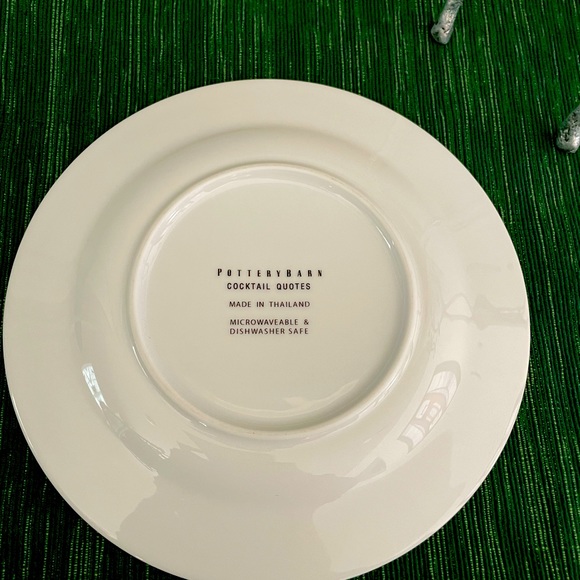 Pottery Barn Cocktail Quotes Appetizer Plates (set of 4) - Picture 6 of 6